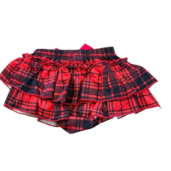 Festive Christmas Outfit with Plaid Skirt and Bow Size 12-18 months NWOT - Picture 7 of 9